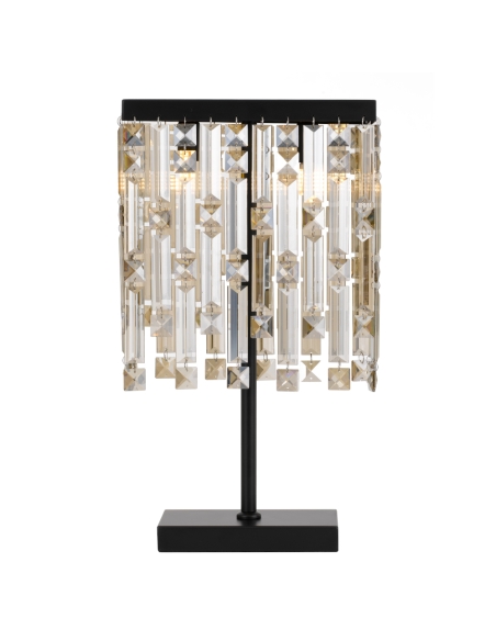 Telbix Cerone Black Crystal Luxury Table Lamp - CERONE TL-BKCHM