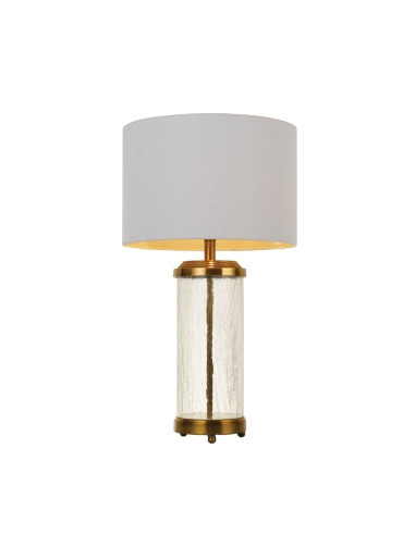 Telbix Chris Antique Brass & White Modern Stylish Table Lamp - CHRIS TL-ABWH