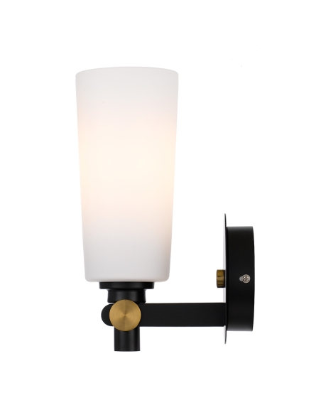 Delmar Wall Light Black / Opal Matt - DELMAR WB-BKOM