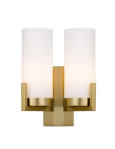 Eamon 2 Light Wall Light 2x25 watt E14 Shade Width 80mm EAMON WB2-BRSOM