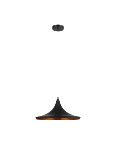 Caviar Pendant Light Black & Gold Dimpled with Mexican Hat CAVIAR4