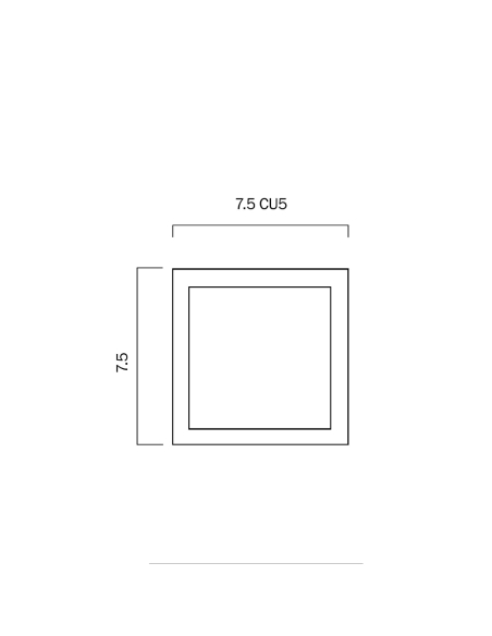 BREA 3-BK83 - BREA SQUARE STAIR LIGHT BLACKBREA 3-BK83