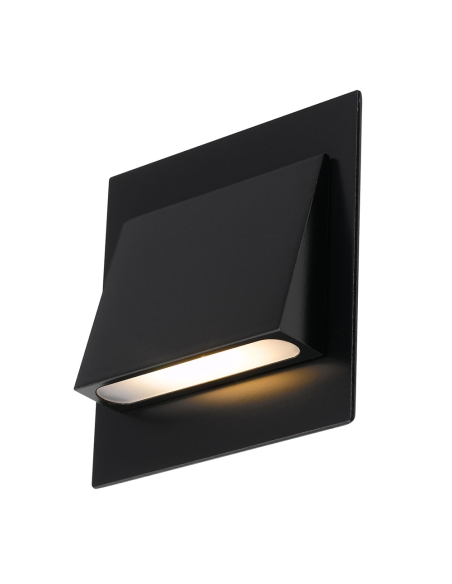 BREA 3-BK85 - BREA SQUARE STAIR LIGHT BLACK