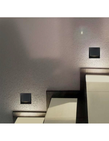 BREA 3-BK85 - BREA SQUARE STAIR LIGHT BLACKBREA 3-BK85