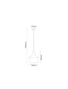 CAVIAR Modern Metal Angled Bell Pendant ES 72W Matt Black - CAVIAR5 2