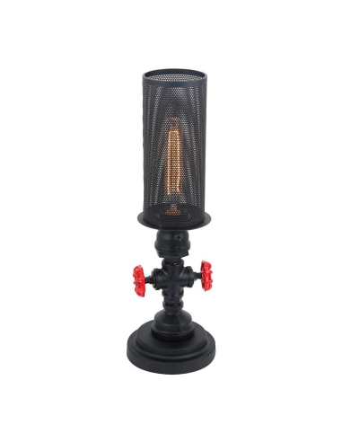 The Veneto Vintage Industrial Table Lamp E27 72W Bulb Type in Black Iron Colour - VENETO-T1