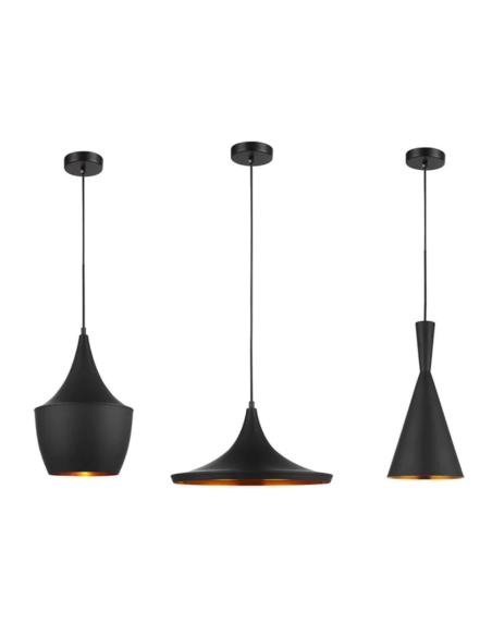 CAVIAR5 - CAVIAR Black Angled Bell Shape Pendant CAVIAR5