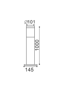 Elanora Exterior Garden Surface Mounted Bollard Long 60 CLA1615L 2