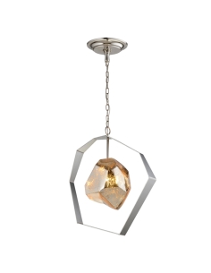 PENDANT ES 60W SS with Silvered Glass OD450mm x H518mm 3m METEORA1