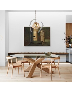 PENDANT ES 60W SS with Silvered Glass OD450mm x H518mm 3m METEORA1 2