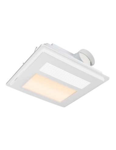 Brilliant 4in1 LED Light Bathroom Fan Heater Black & White Available - HEATSTORM