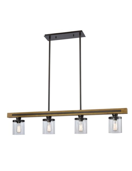 METI02 - METI Medieval Rustic Warm Chestnut Wood Bar Pendant Light