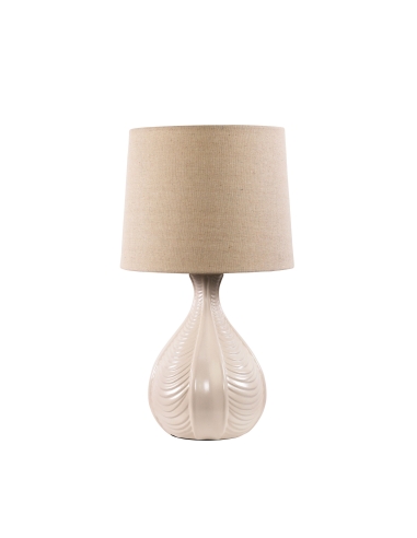 Oriel Gaia Ceramic Tapered Fabric Table Lamp - OL94533