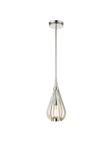 BONITO6 - BONITO Rustic Small Taupe / Winter Moss Wood Tear Drop Pendant Light - Winter Moss Wood Shape: Tear Drop Shapes Lam...