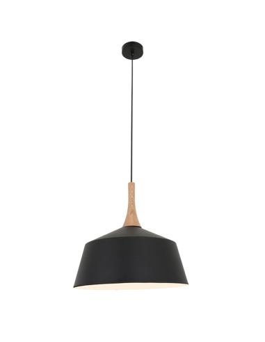 PENDANT ES 60W BLK MED ANGLED DOME OD400mm x H395mm 3m cable WTY 1YR