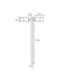 SPM2ALBL - MR16 Garden Spike Lights Double Adjustable IP65 SPM2ALBL 2