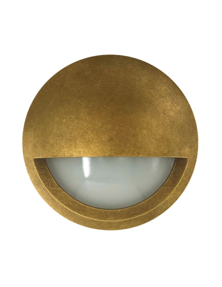 STE20 - STE Exterior LED 12V/240V Antique Brass Eyelid/Round Step/Wall Lights IP65