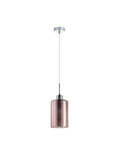 Interior Oblong 1 Light Rose Gold Glass Pendant - ESPEJO2