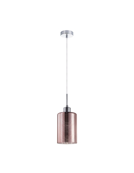 Interior Oblong 1 Light Rose Gold Glass Pendant - ESPEJO2