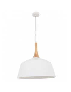 PENDANT ES 60W WH LGE ANGLED DOME OD560mm x H465mm 3m cable NORDIC5
