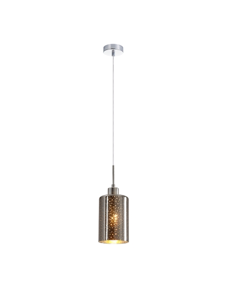 ESPEJO3 - ESPEJO3 Interior Iron & Chrome Oblong Glass with Dotted Effect Pendant Lights