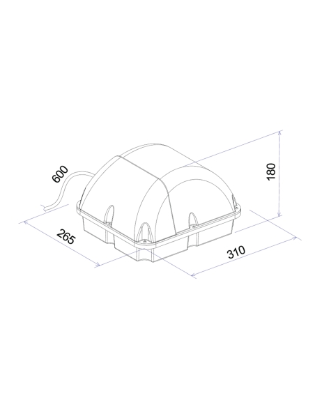 CLA4736CB - LED Exterior Bulkhead Light IP65 IK10CLA4736CB