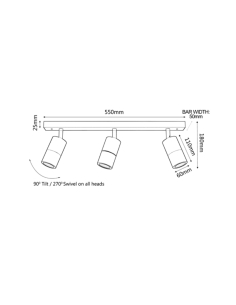 PG3BART - GU10 Exterior Adjustable Head Bar Lights PG3BART 2