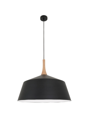 PENDANT ES 60W BLK LGE ANGLED DOME OD560mm x H465mm 3m cable WTY 1YR