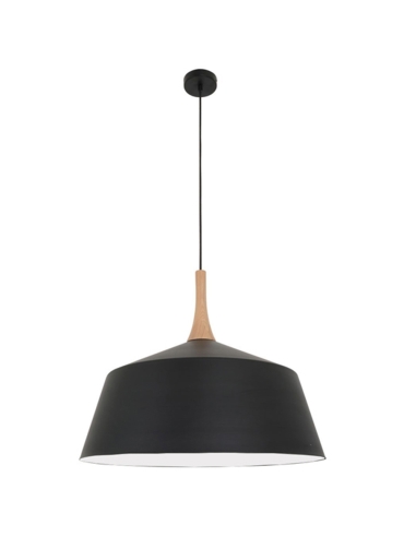 NORDIC6 - NORDIC Modern Scandinavian Large Dome Shape Steel & Wood Pendant Lights