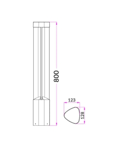 BOL2A - LED Surface Mounted Grey Bollard Lights IP54BOL2A 2