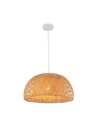 Interior Dome Large Natural Bamboo Finish Pendant CANASTA2