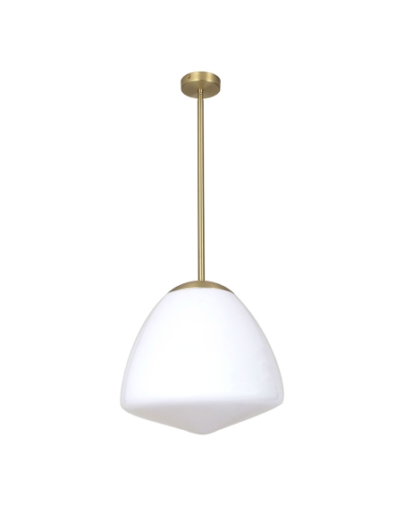 CIOTOLA6 - CIOTOLA Interior Tipped Large Dome Frosted Glass Pendant Lights - Antique Brass