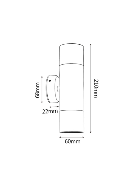 PMUDSS - MR16 Exterior Wall Pillar Spot Lights PMUDSS
