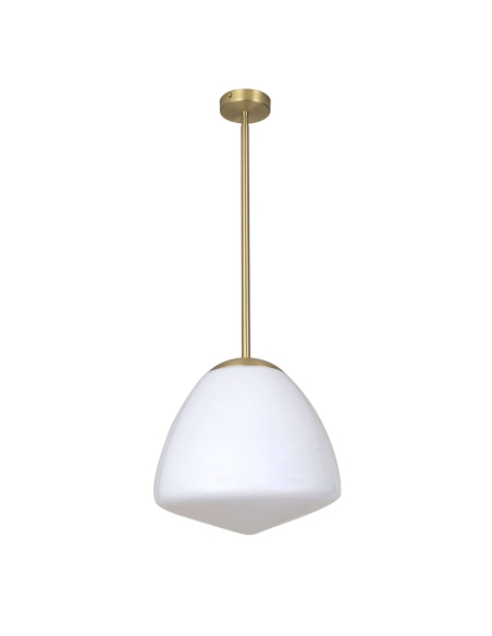 CIOTOLA4 - CIOTOLA Interior Tipped Medium Dome Frosted Glass Pendant Lights - Antique Brass