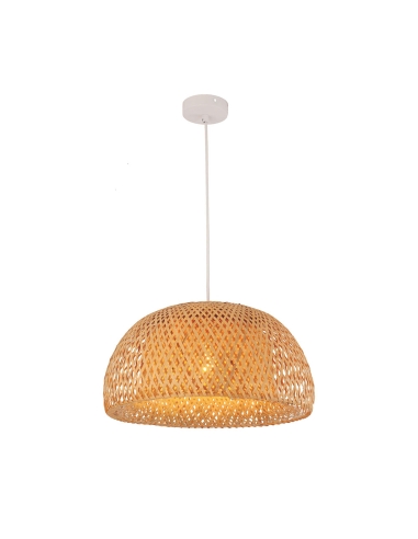 CANASTA1 - CANASTA Bohemian Interior Natural Bamboo Finish Pendant Light