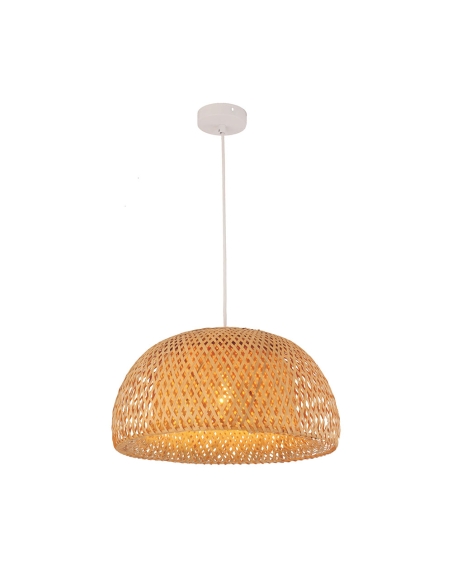 CANASTA1 - CANASTA Bohemian Interior Natural Bamboo Finish Pendant Light