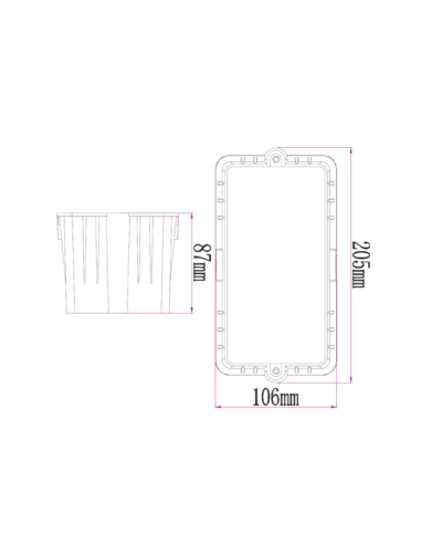 STE5 - STE LED Exterior Recessed Rectangular Step STE5
