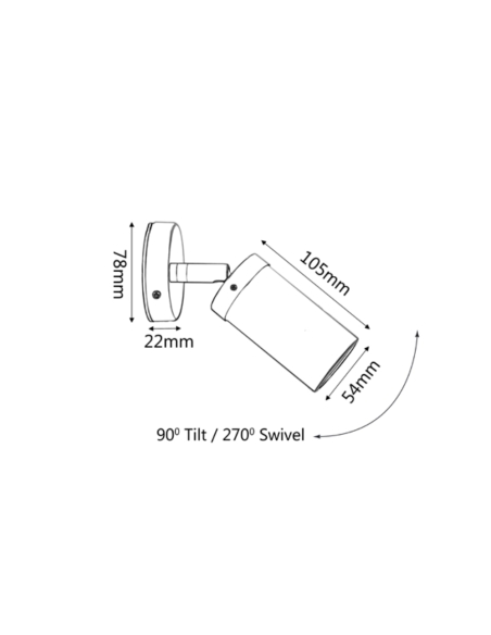 PM1ACECA - MR16 Exterior Wall Pillar Spot Lights PM1ACECA