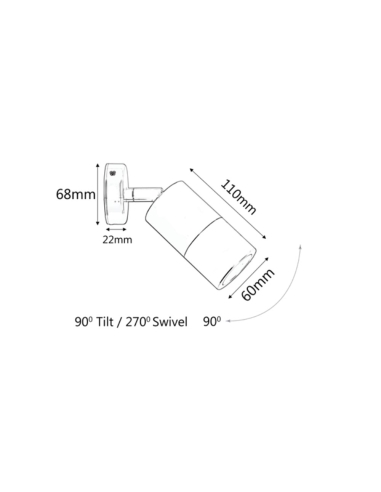 PM1ASHSIL - MR16 Exterior Wall Pillar Spot Lights PM1ASHSIL