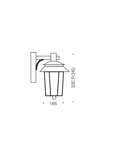 SILVAN EX-BKOP - SILVAN EXTERIOR WALL LIGHT - SILVAN EX-BKOP