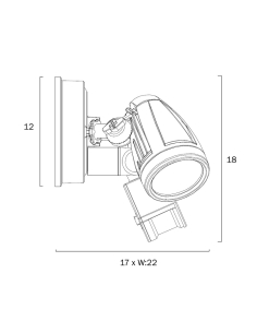 Illume 20 Watt Twin LED Spotlight with Sensor Silver / Cool ILLUME EX2S-SL 2