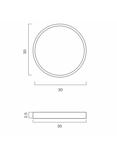SKY OY30.3C3D-WH - SKY 30 ROUND OYSTER - WHITESKY OY30.3C3D-WH