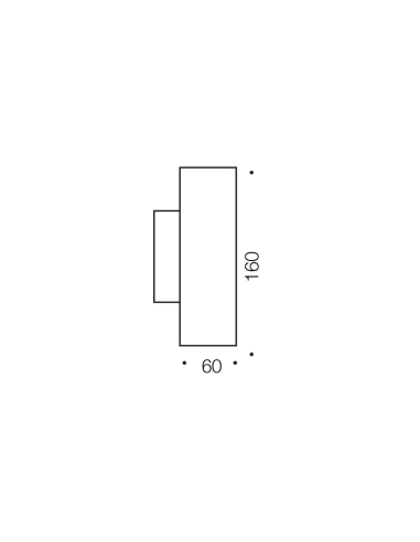 RIVA EX2LED-BK - RIVA EX2 LED WALL LIGHT - BLACKRIVA EX2LED-BK