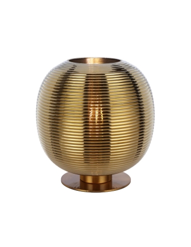 VIKEN Round Table Lamp Antique Gold Iron Gold Glass - VIKEN TL-AGGD