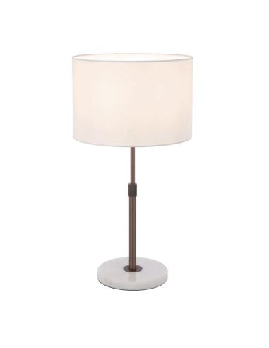Placin Table Lamp Bronze Iron White Marble - PLACIN TL-BZIV