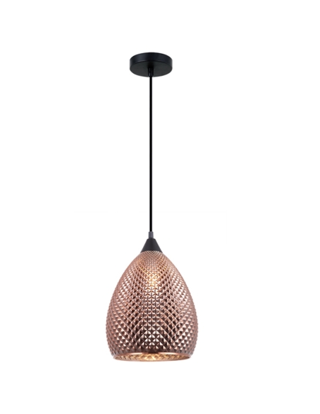RICTUS3 - RICTUS Bohemian Glass with Quadrilateral Segments Ellipse Shape Pendant Lights