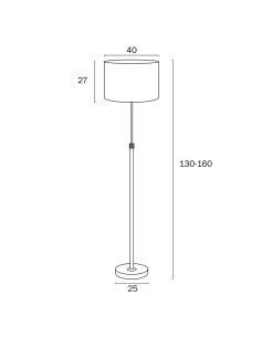 Placin Floor Lamp Bronze Iron White Marble - PLACIN FL-BZIVPLACIN FL-BZIV 2