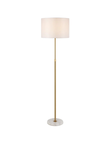 Placin Floor Lamp Antique Gold Iron White Marble - PLACIN FL-AGIV