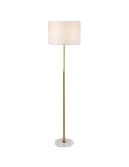 Placin Floor Lamp Antique Gold Iron White Marble PLACIN FL-AGIV