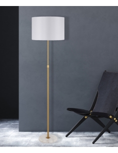 Placin Floor Lamp Antique Gold Iron White Marble - PLACIN PLACIN FL-AGIV 2